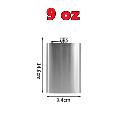 New 10-1oz Stainless Steel Hip Flask Wine Whisky Pot Bottle For Men Portable Drinker Alcohol Container Pocket Wine Bottle Gifts by All Mart Bristol Ltd