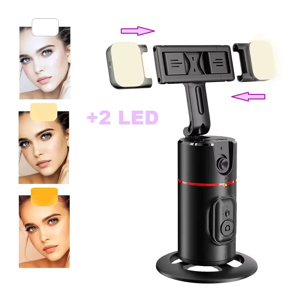 Auto Face Tracking Tripod 360°Rotation,No App, Gesture Recognition Phone Camera Mount Smart Shooting Phone Holder for Live Video by All Mart Bristol Ltd