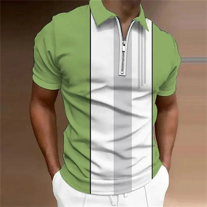 Men's Tops Polo Golf Men's King Print T Shirt High Quality Turndown Short Sleeve Zipper Pullover Original Golf Wear Men Clothing by All Mart Bristol Ltd