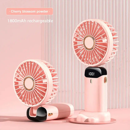2024 New 1800mAh Portable Fan Rechargeable 90° Foldable Fan Mini Air Conditioner Small Fan Air Cooler with LED Digital Display by All Mart Bristol Ltd
