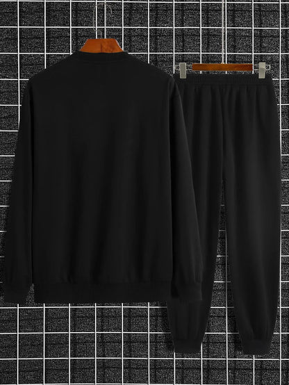Autumn Trendy New Sweatshirt Men's Loose Daily Casual Fit With New York Letter Printed Hundred Long Sleeve Sweatshirt Set by All Mart Bristol Ltd