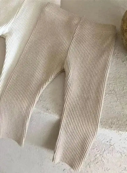New Baby Cotton Ribbed Leggings Solid Cotton Infant Stretch Pants Soft Comfortable Toddler Pants Kids Boys Girls Trousers by All Mart Bristol Ltd
