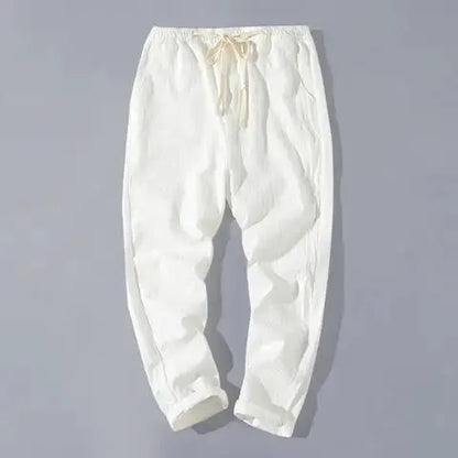 Summer Linen Pants Men Thin Loose Mens Joggers Cotton Linen Cropped Pants Men's Casual Pants Chinese Style Linen Pants by All Mart Bristol Ltd