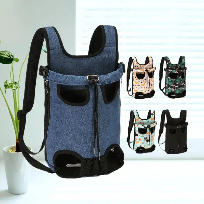 Adjustable Cat Carrier Bag Pet Double Shoulder Backpack Portable Bag Outdoor Travel Camping Hiking Cat Bag Dog Bag by All Mart Bristol Ltd