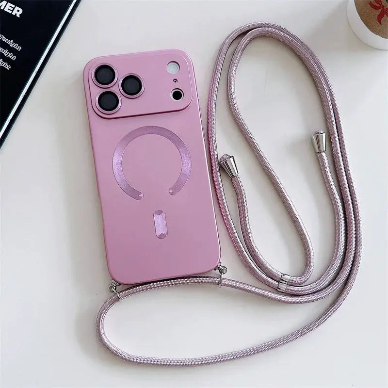 Crossbody Lanyard Magnetic Case For iPhone 17 Air 16 16E 15 14 13 12 11 Pro Max Plus For Magsafe Camera Protection Soft Cover by All Mart Bristol Ltd