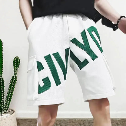 Men Cargo Shorts Adjustable Waistband Shorts Stylish Men's Summer Casual Shorts Elastic Drawstring Waist Wide Leg by All Mart Bristol Ltd