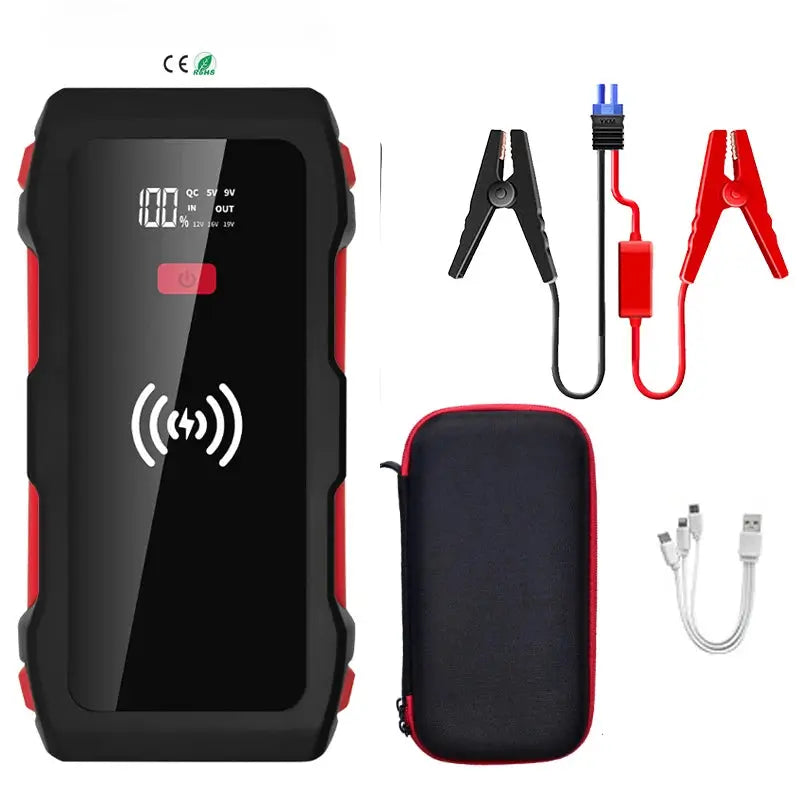 12000mAh Power Bank 1800A 12V Car Battery Jump Starter Portable Charger Car Booster Auto Starting Device Emergency Starter by All Mart Bristol Ltd