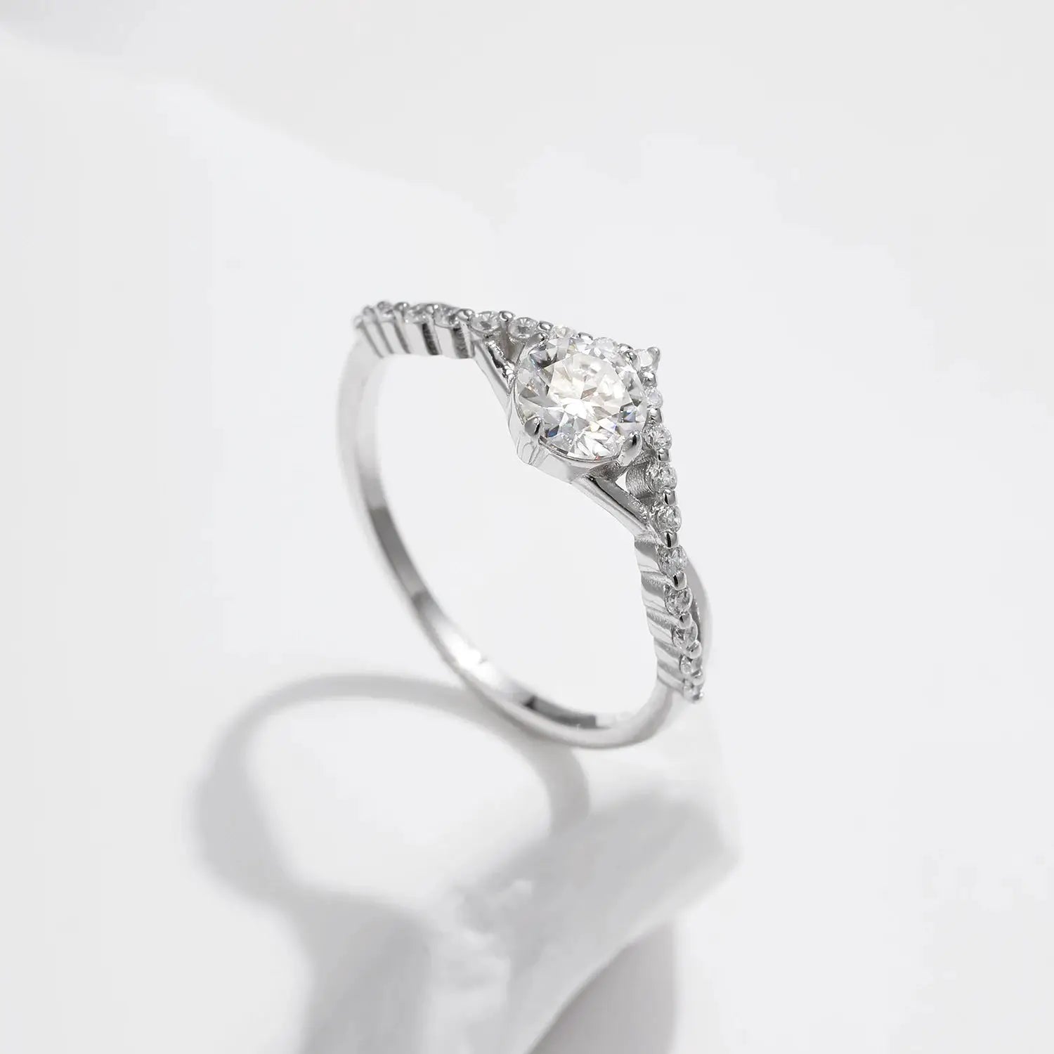 MODIAN Crown D Color Moissanite Ring Delicate Lab Diamond Ring 925 Sterling Silver For Women Wedding Engagement Jewelry by All Mart Bristol Ltd