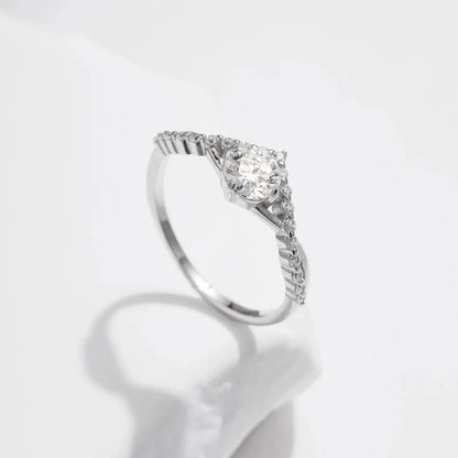 MODIAN Crown D Color Moissanite Ring Delicate Lab Diamond Ring 925 Sterling Silver For Women Wedding Engagement Jewelry by All Mart Bristol Ltd
