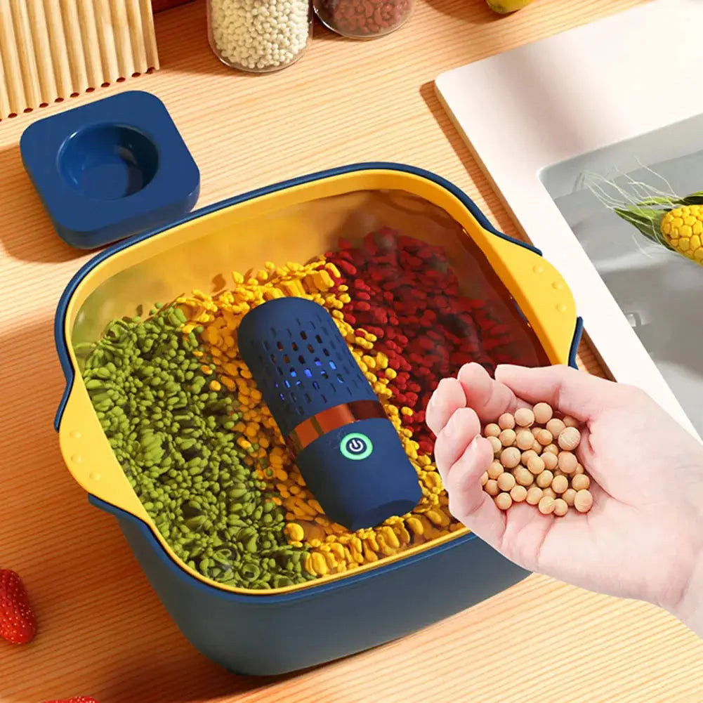 Vegetable Cleaning Machine Capsule Shape Portable Ultrasonic Wireless Fruit Food Purifier Household Kitchen Food Cleaner Machine by All Mart Bristol Ltd