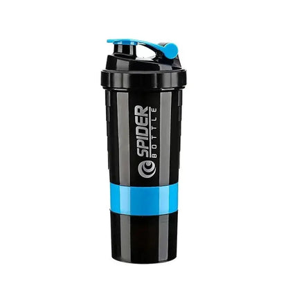3 Layers Shaker Protein Bottle Powder Shake Cup Water Bottle Plastic Mixing Cup Body Building Exercise Bottle by All Mart Bristol Ltd