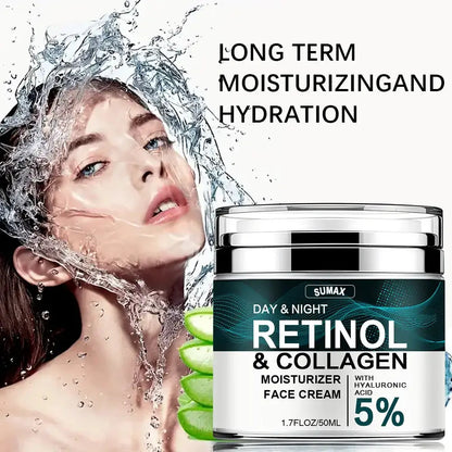 50ML Retinol Face Cream Moisturizing Firming Brightening skincare Collagen Hyaluronic Acid Creams Facial Skin Care Products by All Mart Bristol Ltd