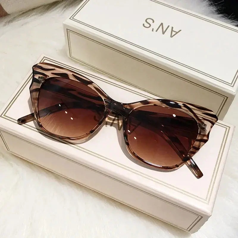 Fashion Cat Eye Sunglasses Women Vintage Sun Glasses Female Cateye Frame Mirror Retro Luxury Traveling Gradient Oculos De Sol by All Mart Bristol Ltd