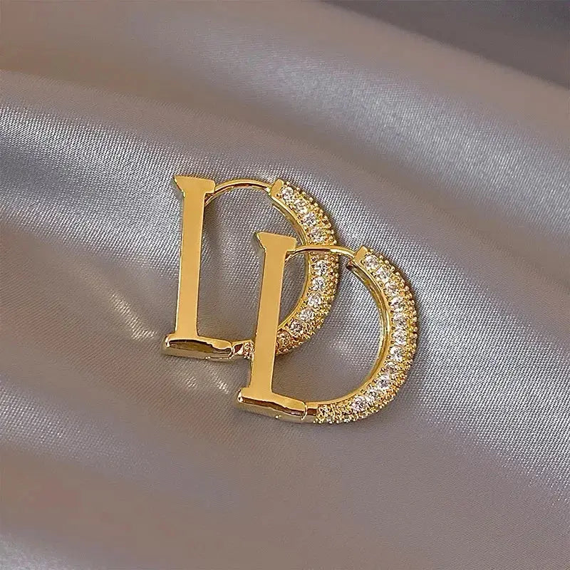 Real Gold Plated Korea Hot Selling Fashion Jewelry Round Zircon Beads Swivel Earrings Luxury Women's Prom Party Accessories by All Mart Bristol Ltd