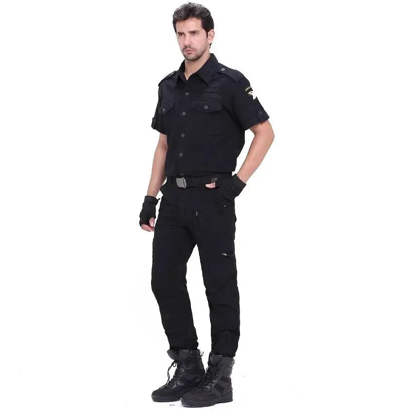 2024 Men's Cargo Pant Cotton Pants Khaki Men Military Camo Green Gray Work Many Pocket Cotton Camouflage Black Tactical Trousers by All Mart Bristol Ltd
