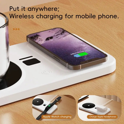 2 in 1 Wireless Charging Thermostatic Coffee Mug Warmer by All Mart Bristol Ltd