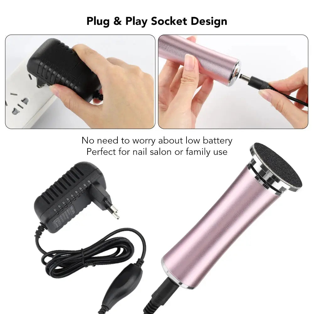 Electric Foot Callus Remover Foot Care File Heels Dead Skin Pedicure Tool Electronic Foot Grinder and Replacement Sandpaper by All Mart Bristol Ltd