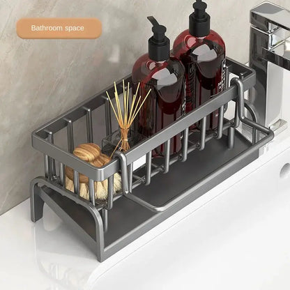 Kitchen Sink Sponge and Detergent Organizer Draining Rack by All Mart Bristol Ltd