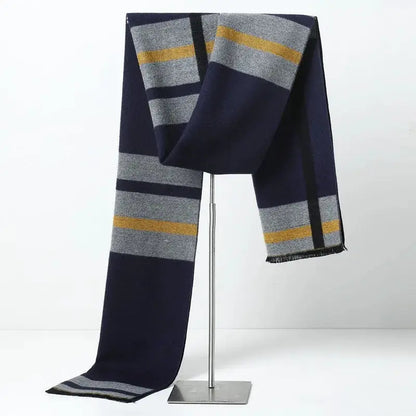 Designer Brand Plaid Men's Cashmere Scarf Winter Warm Scarves Shawls Casual Business Long Wraps Pashmina Christmas Gift for Man by All Mart Bristol Ltd