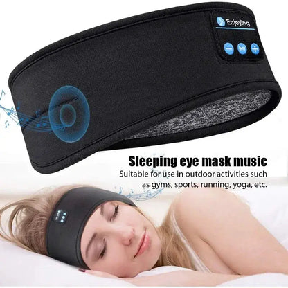 Fone Bluetooth Earphones Sports Sleeping Headband Elastic Wireless Headphones Music Eye Mask Wireless Bluetooth Headset Headband by All Mart Bristol Ltd