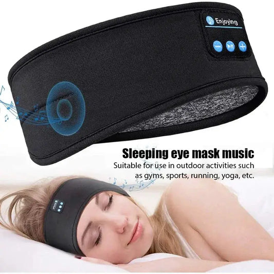 Fone Bluetooth Earphones Sports Sleeping Headband Elastic Wireless Headphones Music Eye Mask Wireless Bluetooth Headset Headband by All Mart Bristol Ltd