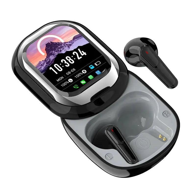 SE-ONE Smart Sliding Cover Earbuds |Wireless Bluetooth Headphones | HD Display | Long Battery Life | ENC Noise-Reduced Call by All Mart Bristol Ltd