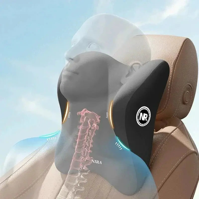 Car Universal Memory Foam Headrest Lumbar Cushion Back Cushion Lumbar Pillow Car Comfort Neck Pillow Car General Accessories by All Mart Bristol Ltd