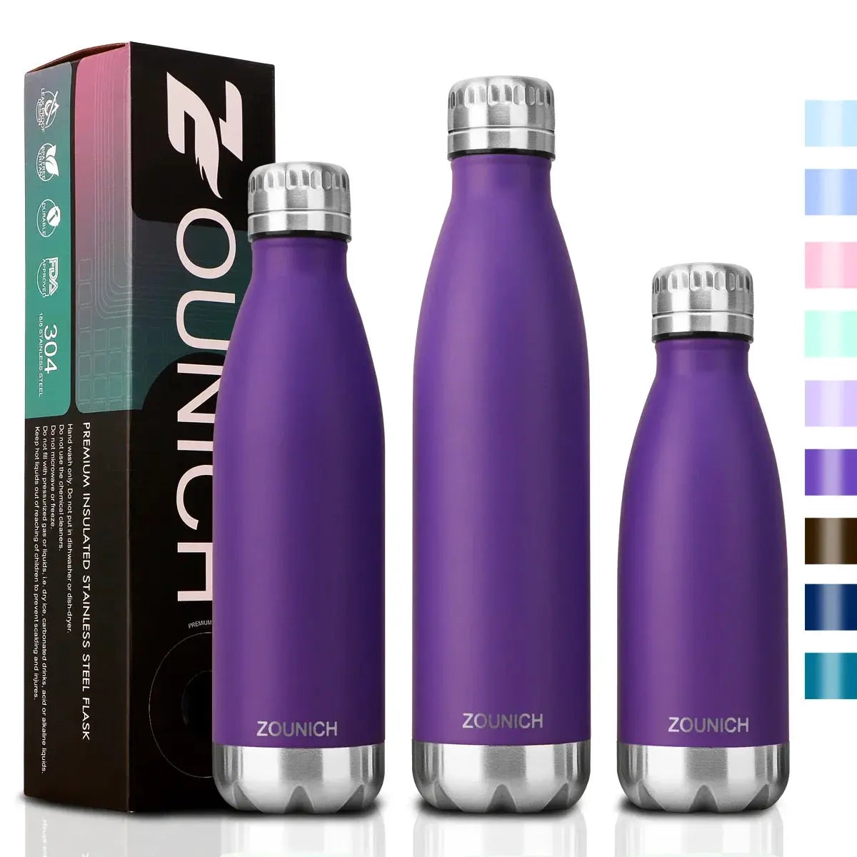 ZOUNICH 500ml Double-Wall Insulated Vacuum Flask Stainless Steel Water Bottle for Sport Water Bottles Portable Thermos Bottle by All Mart Bristol Ltd