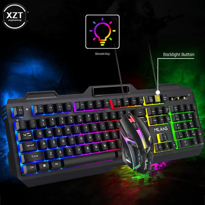 Gamer Keyboard And Mouse PC Gaming Keyboard RGB Backlit Keyboard Rubber Keycaps Wired Keyboard Mouse Gamer Gaming Mouse by All Mart Bristol Ltd