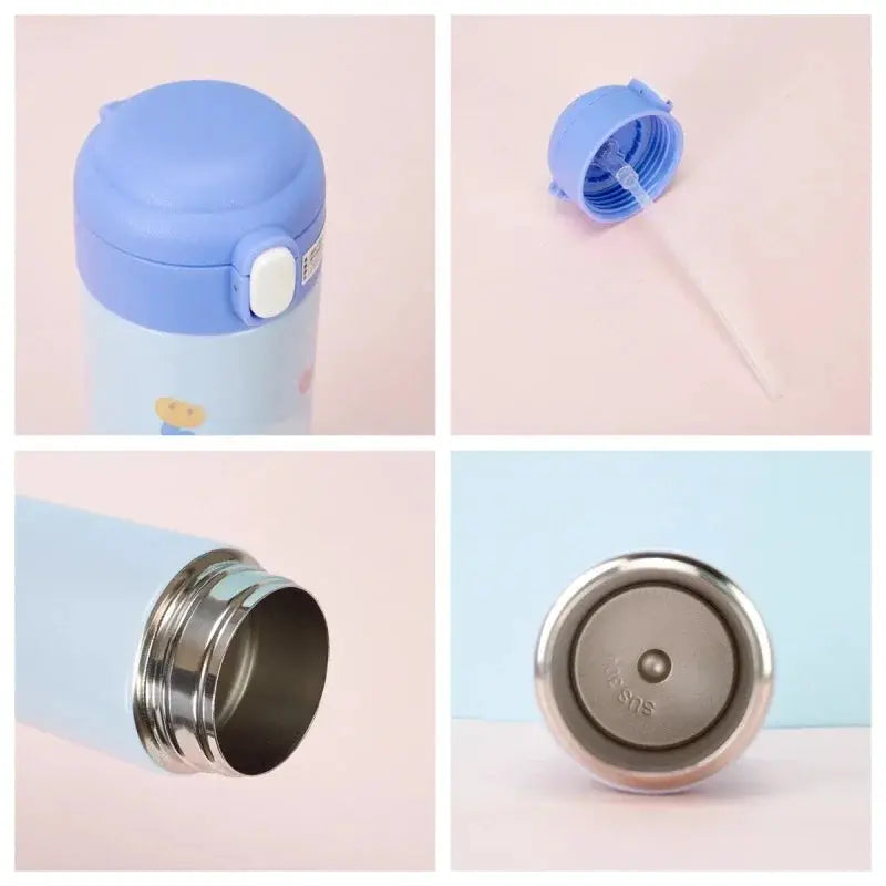 380ML Thermos Vacuum Flask Cute Cartoon 304 Stainless Steel Thermal Water Bottle Insulated Straw Cups Tumbler Drinkware by All Mart Bristol Ltd