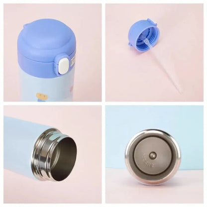 380ML Thermos Vacuum Flask Cute Cartoon 304 Stainless Steel Thermal Water Bottle Insulated Straw Cups Tumbler Drinkware by All Mart Bristol Ltd