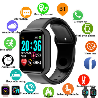 Smart Watch Women Men Music Control Bluetooth Calories Fitness Monitor Smartwatch Running Tracker Sport Bracelet For Android IOS by All Mart Bristol Ltd