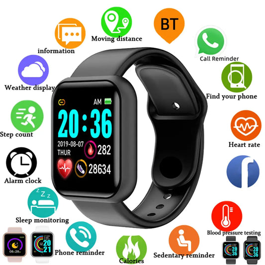 Smart Watch Women Men Music Control Bluetooth Calories Fitness Monitor Smartwatch Running Tracker Sport Bracelet For Android IOS by All Mart Bristol Ltd