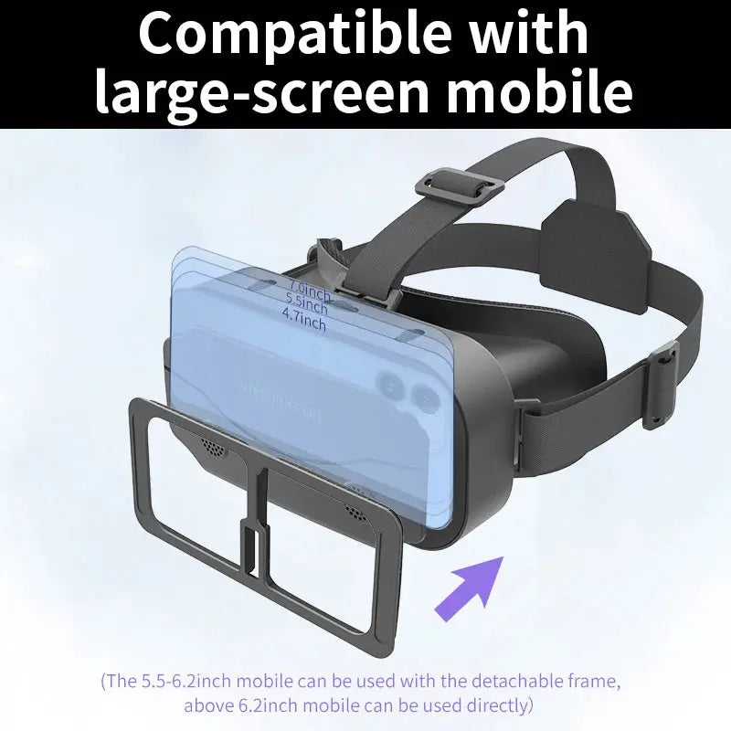 VR Glasses Virtual Reality Headset Viar Devices Helmet 3D Lenses Smart Goggles For Smartphones Phone Mobile Gogle Game Accessory by All Mart Bristol Ltd
