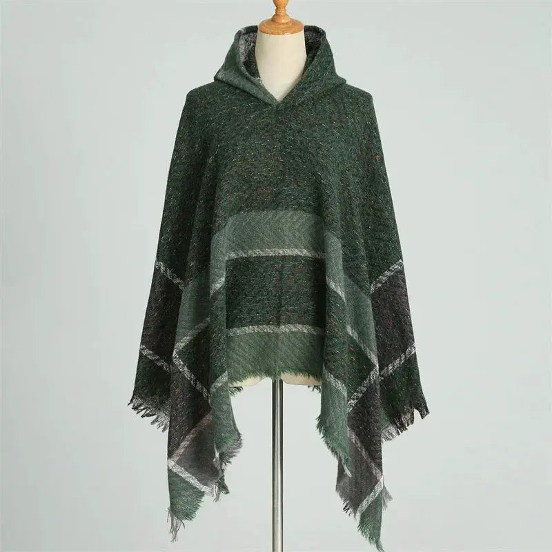 2024 Fashion Europe America Winter New Women Shawl Stole Hooded Cape Wrap Female Warmer Scarves Cold Proof Scarf Poncho Mulher by All Mart Bristol Ltd