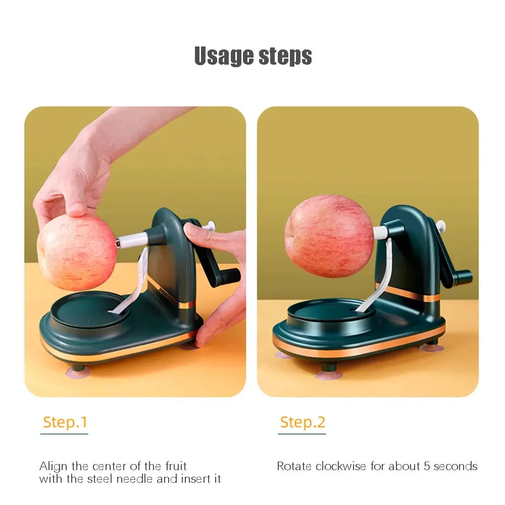 Manual Hand Crank Rotating Fruit Peeler and Slicer by All Mart Bristol Ltd