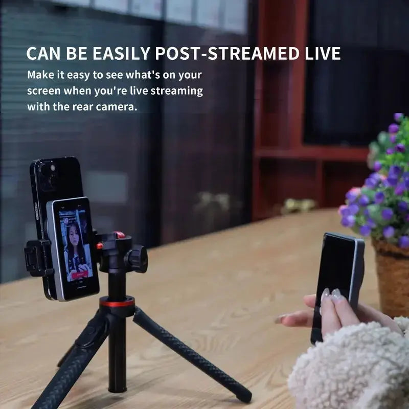 Magnetic Cell Phone Vlog Self Timer Monitor Screen Using Rear Camera Monitor For Live Streaming Creating Content Self-Timer by All Mart Bristol Ltd