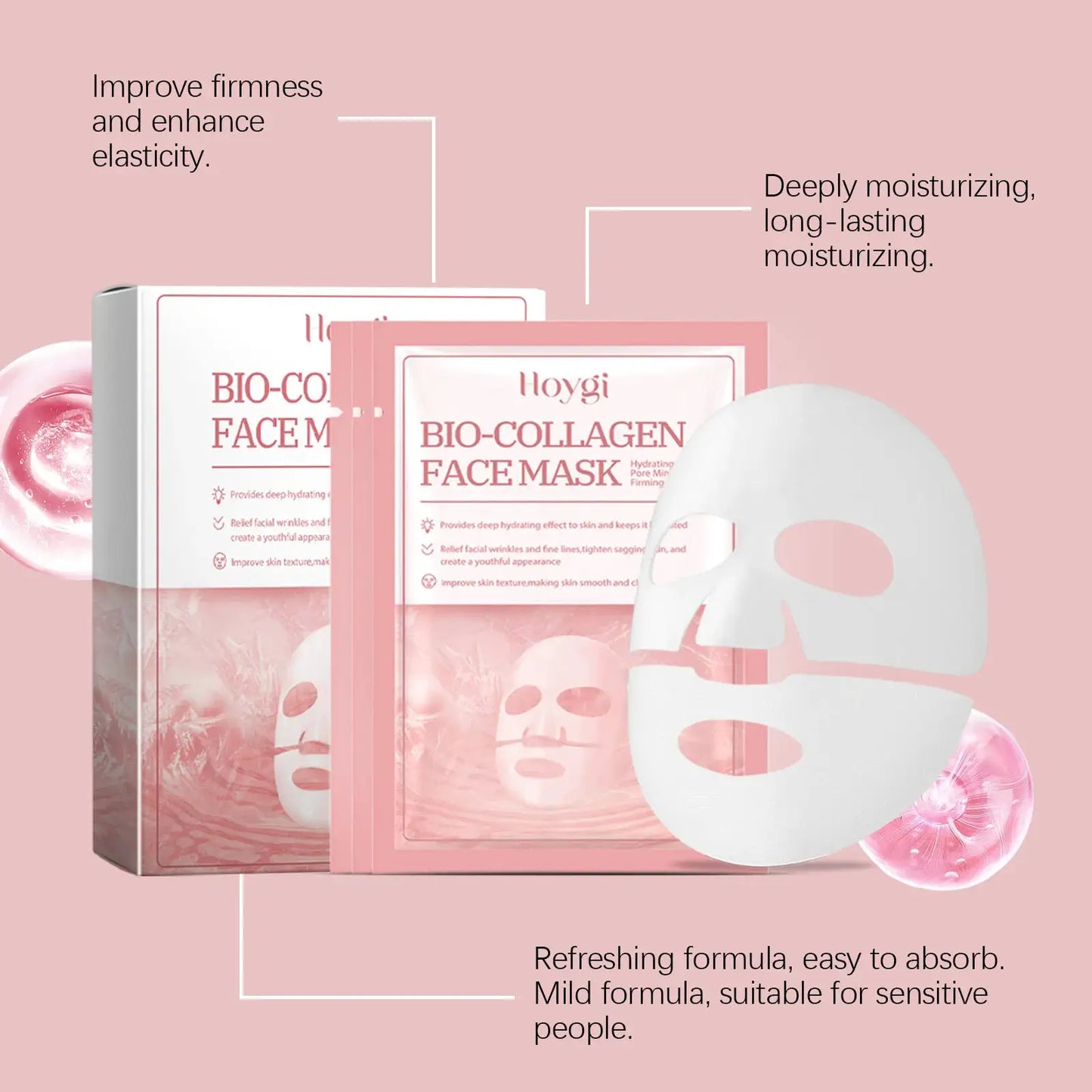 Bio-Collagen Real Deep Mask Hydrolyzed Collagen Soluble Rejuvenation Pore Shrinking Brightening Refresh Moisturizing Sheet Mask by All Mart Bristol Ltd