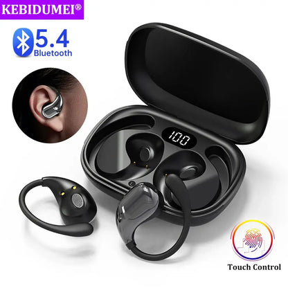Bluetooth 5.4 Ear Hook Headphones TWS Wireless Earphones HiFi Stereo Waterproof Headsets LED Display Long Standby Touch Earbuds by All Mart Bristol Ltd