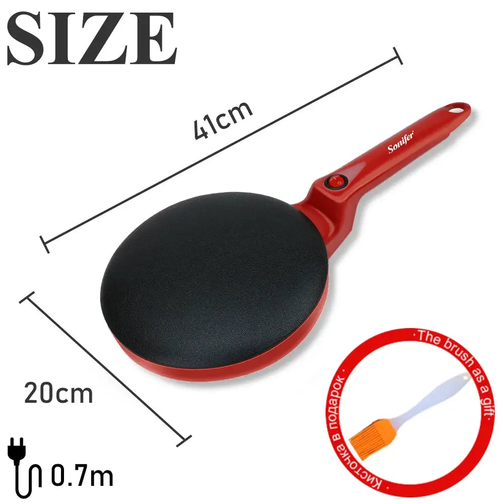 Electric Crepe Maker Pizza Pancake Machine Non-Stick Griddle Baking Pan Cake Machine kitchen Appliance Cooking Tools Sonifer by All Mart Bristol Ltd