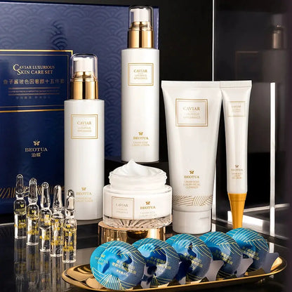 15PCS Caviar Skin Care Set Face Serum Set Face Moisturizing Anti Wrinkle Whitening Beauty Health Korean Facial Skin Care Suit by All Mart Bristol Ltd