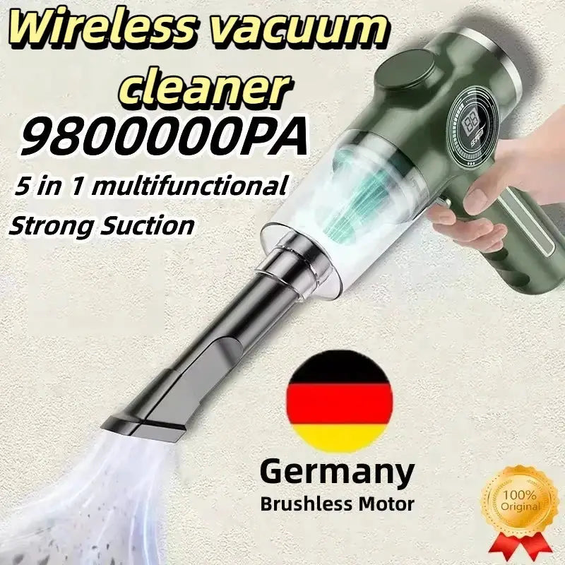9800000pa Wireless Automobile Handheld Vacuum Cleaner Wet Dry Dual-use High Power Electric Appliance Cleaner Car Home New 2026 by All Mart Bristol Ltd