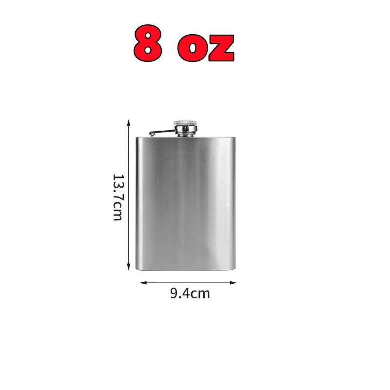 New 10-1oz Stainless Steel Hip Flask Wine Whisky Pot Bottle For Men Portable Drinker Alcohol Container Pocket Wine Bottle Gifts by All Mart Bristol Ltd