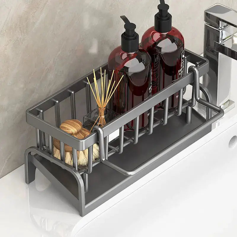 Kitchen Sink Sponge and Detergent Organizer Draining Rack by All Mart Bristol Ltd