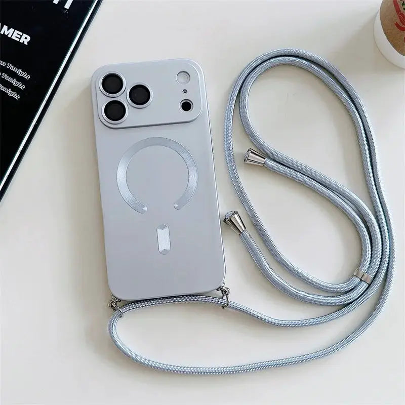 Crossbody Lanyard Magnetic Case For iPhone 17 Air 16 16E 15 14 13 12 11 Pro Max Plus For Magsafe Camera Protection Soft Cover by All Mart Bristol Ltd
