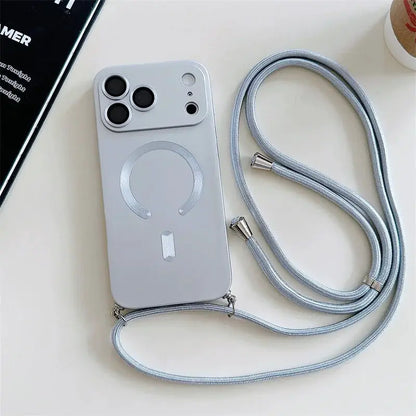 Crossbody Lanyard Magnetic Case For iPhone 17 Air 16 16E 15 14 13 12 11 Pro Max Plus For Magsafe Camera Protection Soft Cover by All Mart Bristol Ltd