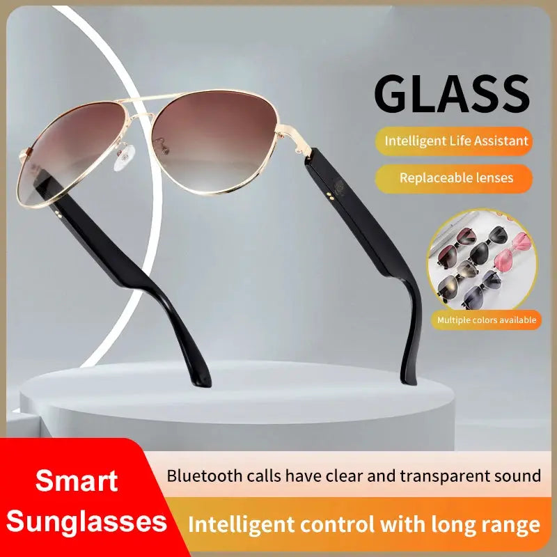 Smart Sunglasses Bluetooth glasses,Wireless HD UV Protective Lens Eyewear Waterproof Speaker,listen to songs, talk sunglasses by All Mart Bristol Ltd