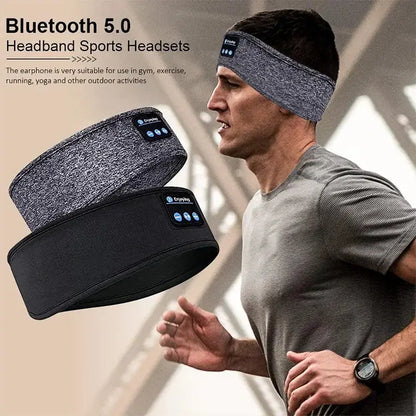 Fone Bluetooth Earphones Sports Sleeping Headband Elastic Wireless Headphones Music Eye Mask Wireless Bluetooth Headset Headband by All Mart Bristol Ltd