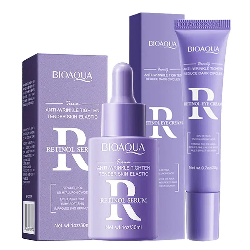 BIOAQUA Vitamin C Skin Care Kit Moisturizing Face Serum Anti-Aging Anti Dark Circles Eye Cream Facial Eyes Travel Size Skin Care by All Mart Bristol Ltd