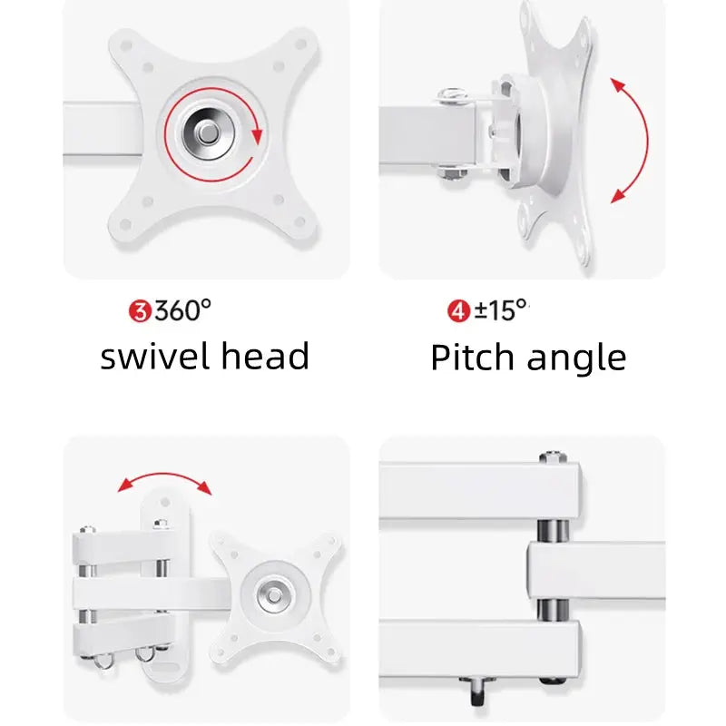 Retractable Universal TV Mounts Wall Mount Bracket Load Up to 15KG For 14 to 37 inches LCD Monitor TV Stand Expansion Bracket by All Mart Bristol Ltd